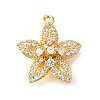 Brass Micro Pave Clear Cubic Zirconia Pendants KK-U065-02D-G-1