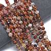 Natural Red Hematoid Quartz/Ferruginous Quartz Beads Strands G-K389-E81-01-2