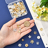84Pcs 14 Styles Brass Bead Caps KK-BBC0021-15-4