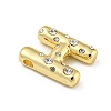 Brass Micro Pave Clear Cubic Zirconia Pendants KK-E093-04G-H-2