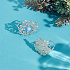 2Pcs 2 Styles Flower Resin Scarf Clips AJEW-LP0002-08-1