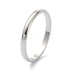 Non-Tarnish 2mm Polished Plain Dome Finger Ring for Girl Women RJEW-C012-05E-P-3