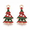 Christmas Theme Alloy Enamel Pendants ENAM-N056-403B-1