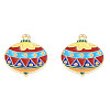 Rack Plating Alloy Enamel Pendants ENAM-N060-13LG-2