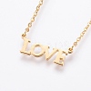 304 Stainless Steel Pendant  Necklaces NJEW-P224-22G-1