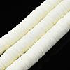 Flat Round Handmade Polymer Clay Beads CLAY-R067-12mm-21-1