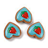 Handmade Heart Lampwork Beads Strands LAMP-P069-04A-01-2