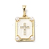 Brass Micro Pave Cubic Zirconia Pendants LS-KK-H255-07G-01-1