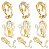 40Pcs 304 Stainless Steel Clip-on Earring Findings STAS-SC0005-84G-1
