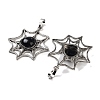 Natural Obsidian Spider Web Pendants G-Q163-09AS-02-2