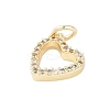 Rack Plating Brass Clear Cubic Zirconia Pendants KK-Z060-02G-01-2