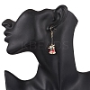 Christmas Bell Alloy Enamel Pendant Necklace & Dangle Earrings Sets SJEW-JS01344-7