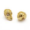 Brass Micro Pave Grade AAA Cubic Zirconia Beads ZIRC-G100-31G-NR-1