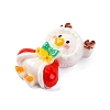 Christmas Duck Theme Opaque Resin Cabochons RESI-Q010-03C-2