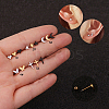 316L Surgical Stainless Steel Star Cartilage Earrings WG4488A-11-1