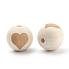 Unfinished Wood Beads WOOD-S036-07-3