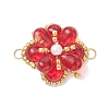 Glass & Seed Beads Links Connector Charms PALLOY-MZ01183-01-1