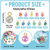 66Pcs 11 Colors Electroplate Imitation Jade Glass Charms PALLOY-TAC0312-4