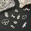 100Pcs 10 Styles Tibetan Style Alloy Charms TIBEP-CJ0002-51-5