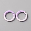Gradient Color Zinc Alloy Spring Gate Rings PALLOY-WH0001-82C-1
