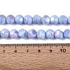 Ombre Effect Dyed Electroplate Opaque Glass Beads Strands EGLA-Q130-01A-05-5