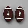 Rugby Food Grade Eco-Friendly Silicone Focal Beads SIL-WH0013-52A-1