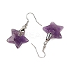 Natutal Amethyst Dangle Earrings EJEW-F343-C09-3