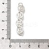 Brass 4 Coins Links Connector Charms KK-K378-68S-3