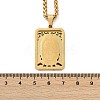 201 Stainless Steel Virgin Mary Pendant Wheat Chain Necklaces for Men NJEW-S387-09G-01-5