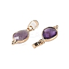 Natural Amethyst Faceted Pendans KK-L218-004G-01-2
