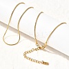 1MM 304 Stainless Steel Round Snake Chain Necklaces for Women NJEW-Z091-10G-3