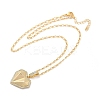 Brass Micro Pave Clear Cubic Zirconia Heart Pendant Necklaces NJEW-Q040-01G-2