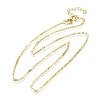 Brass Box Chain Necklaces NJEW-M108-41G-2