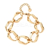 304 Stainless Steel Nuggets Link Chain Bracelets for Women BJEW-P348-01B-G-1