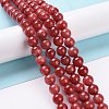 Dyed Natural Jade Beads Strands G-D434-8mm-08-1-1