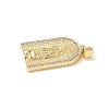 Brass Micro Pave Clear Cubic Zirconia Pendants ZIRC-I071-02G-01-2