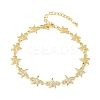 Brass Micro Pave Clear Cubic Zirconia Link Chain Bracelets for Women BJEW-A090-11E-G-4