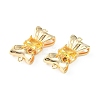 Brass Pave Cubic Zirconia Connector Charms KK-L208-01G-07-3