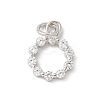 S925 Sterling Silver Micro Pave Cubic Zirconia Pendant LS-STER-H115-02A-S-1