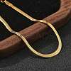 304 Stainless Steel Herringbone Chains Bracelet for Men Women BJEW-D450-01G-03-2