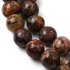 Round Natural Leopard Skin Jasper Bead Strands G-L419-44-4