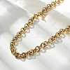 Ion Plating(IP) 304 Stainless Steel Rolo Chains Necklaces NJEW-F297-02G-3