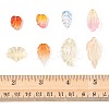 120Pcs 8 Styles Autumn Theme Two-Tone Transparent Glass Charms GLAA-FS0002-56-5