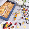 DIY Wood Sports Ball Beadable Keychain Jewelry Making Kits DIY-PH0023-91-2