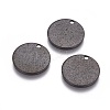 304 Stainless Steel Textured Pendants STAS-I098-01-12mm-B-3
