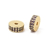 Rack Plating Brass Micro Pave Cubic Zirconia Beads KK-F879-14G-09-1