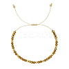 Adjustable Glass Braided Bead Bracelets XA7539-1-1
