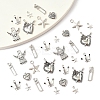40Pcs 7 Styles Tibetan Style Alloy Pendants FIND-FS0004-31-3