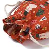Christmas Theme Cloth Printed Storage Bags ABAG-F010-02A-01-3