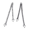 Rack Plated Brass Pave Crystal Rhinestone Chain with Heart Big Pendants KK-N216-419-03B-1